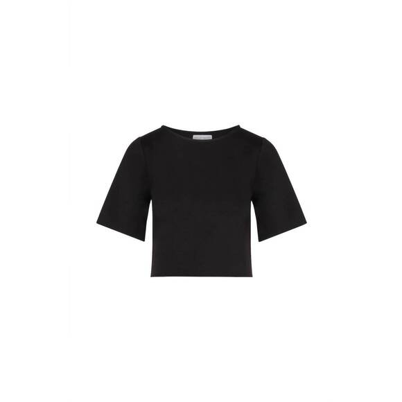 NEW RIPLEY RADER ponte knit short sleeve top in black - Picture 3 of 3